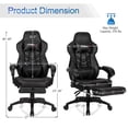 thumbnail image 2 of Gymax Office Computer Desk Chair Gaming Chair Adjustable Swivel w/Footrest Black, 2 of 10