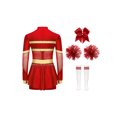 thumbnail image 2 of Aislor Tenue de Cheerleading pour Filles Enfants Halloween Cheer Leader Costume de Cosplay Rave Fête Danse Justaucorps Robe Rouge B 8, 2 of 7