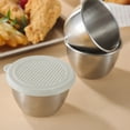 thumbnail image 1 of EGNMCR Organisateurs et Rangement de Garde-Robe, Contenant pour Vinaigrette Étanche Réutilisable en Acier Inoxydable Petit Contenant avec Couvercle Contenants pour Sauces pour Boîte à Lunch Pique-Niques Voyage Contenant en Acier Inoxydable, 1 of 6