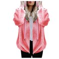thumbnail image 1 of Blouse à Manches Longues pour Femmes Mode Femmes Chaude Manches Longues Décontractée Unie à Capuche avec Fermeture Éclair, 1 of 6