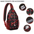 thumbnail image 4 of Tropical Kiwi Fruit Print Travel Sling Backpack, Lightweight and Durable Crossbody Bag with Green Kiwi Slices Pattern, Multi-Layer Storage and Fashionable Design for Kiwi Lovers, 4 of 6
