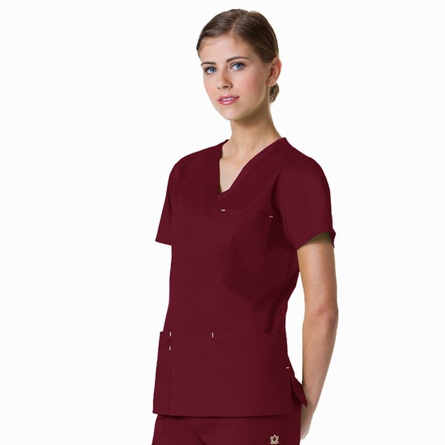 Haut d'Uniforme Uni à Col en V à 3 Poches pour Femmes Blossom par Maevn