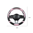 thumbnail image 3 of Steering Wheel Coversleather Car Steering Wheel Cover, Non-Slip Car Wheel Cover Protector Breathable Microfiber Leather Universal Fit for Most Cars Universal Fit 14-15 Inches(Pink), 3 of 9