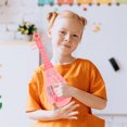thumbnail image 4 of Pink Playable Plastic Lute for Kids with Sound Effects and Light 8 inch, 4 of 8