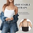 thumbnail image 4 of CAROOTU Femmes Camisole de Coton avec Soutien-Gorge Étagère Réglable Spaghetti Sangle Débardeur Cami Réservoirs, 4 of 6