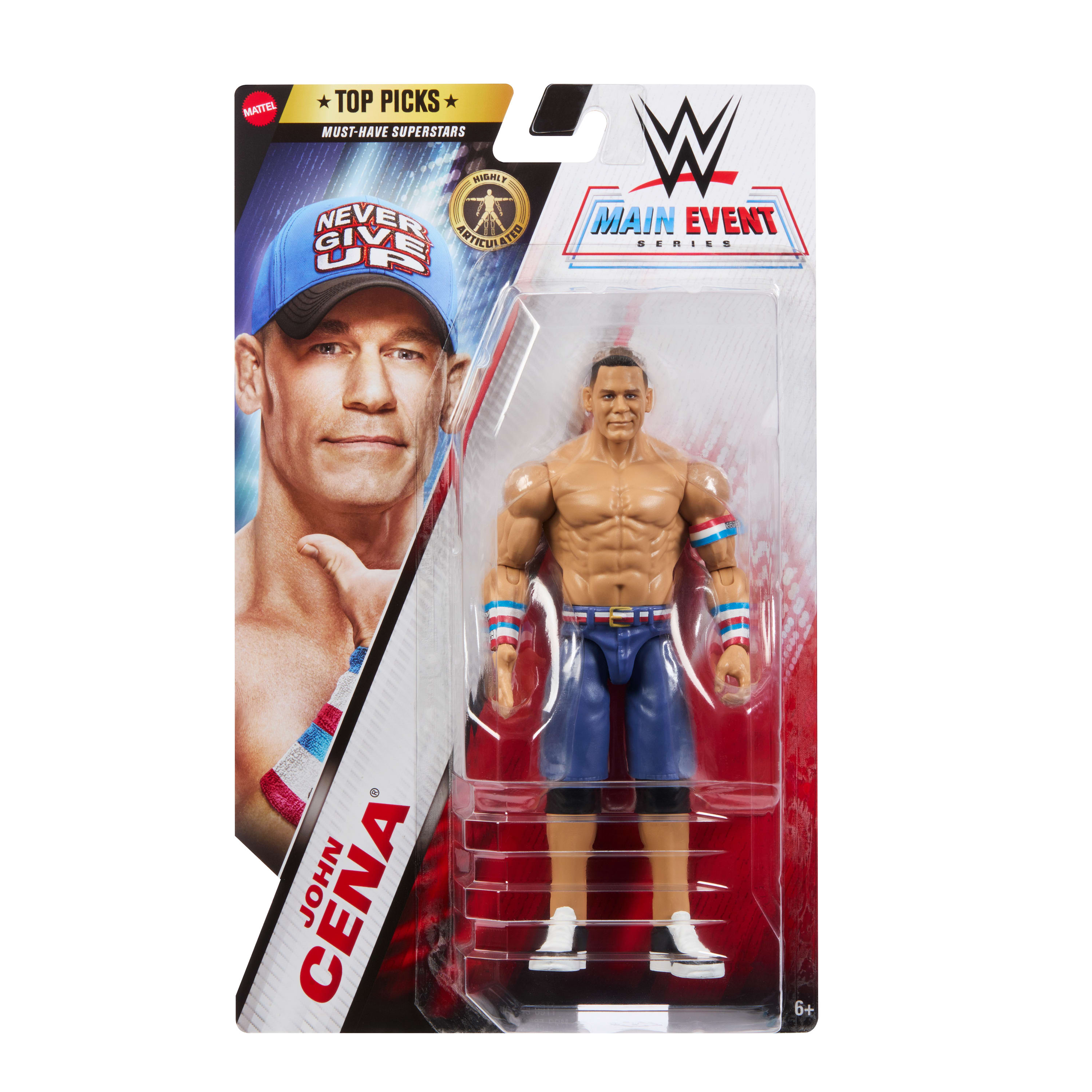 Meilleurs choix de la WWE Figurine d’action de John Cena, objet de collection Superstar 6 pouces Main Event