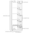 thumbnail image 3 of HOMCOM 6-Shelf Closed Back Wood Bookshelf Storage Shelves Decor Display, 3 of 10