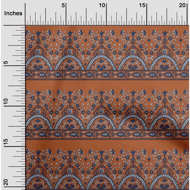 oneOone Viscose Chiffon Fabric Leaves & Floral Block Decor Fabric Printed BTY 42 Inch Wide