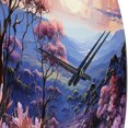 thumbnail image 3 of Designart "Rhododendron landscape Pointillism Dot III" Floral Oversized Wall Clock, 3 of 6