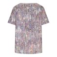thumbnail image 4 of Birdeem Women V-Neck Print T-Shirts Fashion Comfortable Female Blouses Tops, 4 of 6