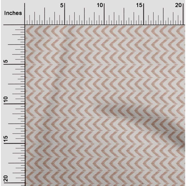 oneOone Cotton Poplin Fabric Chevron Ikat Decor Fabric Printed BTY 56 Inch Wide
