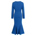 thumbnail image 4 of UPPADA Robe de Cocktail pour Femme à Manches Longues Robe d'Invitée de Mariage Fente Latérale Robe Formelle Évasée Taille Haute Robe de Fête Robe de Bal Robe de Cocktail Offres des Fêtes, 4 of 8