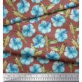 thumbnail image 2 of Soimoi Poly Georgette Fabric Hummingbird & Floral Print Fabric by the Yard 52 Inch Wide, 2 of 3