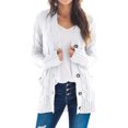 thumbnail image 1 of CPOKRTWSO Cardigan Tricoté Surdimensionné à Manches Longues Ouvert pour Femmes, 1 of 5