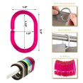 thumbnail image 3 of Clear Pink Plastic Shower Curtain Rings - Set of 12, 3 of 5