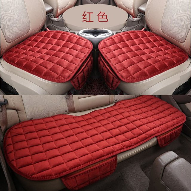 Meitianfacai Car Seat Cushion Set,2 Front and 1 Long Rear Seat Cushion Breathable Soft Comfort Seat Cushion Pad for Car,Pain Relief Cushion Non-Slip Seat Protector Pad for Driving,Car Accessories