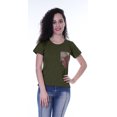 thumbnail image 2 of Moomaya T-shirt à Col Rond pour Femmes à Manches Courtes avec Poche Plaquée à Paillettes - OC, 2 of 6