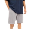 thumbnail image 1 of FcBaudy Mens Shorts, Shorts Men Men's Solid Color Fashionable Casual Washed Loose Pocket Drawstring Waist Sports Running Shorts Man Polyester Trousers, 1 of 7