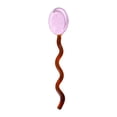 thumbnail image 2 of Iced Coffee Glass Cup, Colorful Transparent Glass Coffee and Dessert Spoons with Arched Wave Handles, 2 of 7