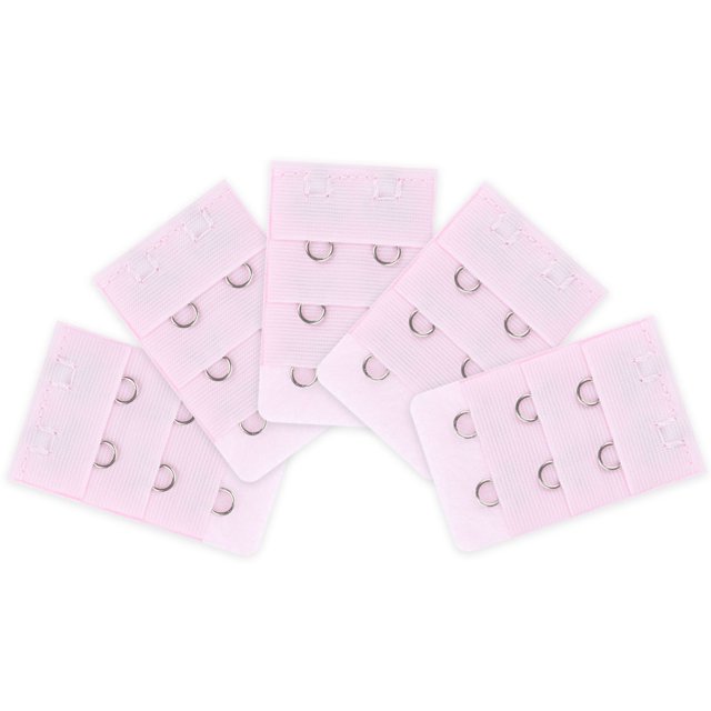 INSPIRE CHIC Rallonge de Soutien-Gorge pour Femmes à 3 Rangées, 2 Crochets, Extension de Brassière, Crochets d'Extension, Adaptateur de Bretelles, Rose Pâle-2 5