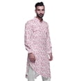 thumbnail image 3 of Atasi Kurta Décontractée Imprimée à Col Mandarin Chemise Ethnique Longue Kurta Asymétrique, 3 of 6