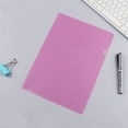 thumbnail image 2 of ZTTD 1 Pack Clear Document Folder Project Pockets, Clear Plastic Folders Sleeves, Documents Project Pockets,Plastic Document Folders Paper Poly Jacket Sleeves Folders Copy, A5 Size, Pink, 2 of 7