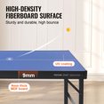thumbnail image 4 of VEVOR Mid-Size Ping Pong Table Foldable Table Tennis Game Table Indoor with Net, 4 of 9