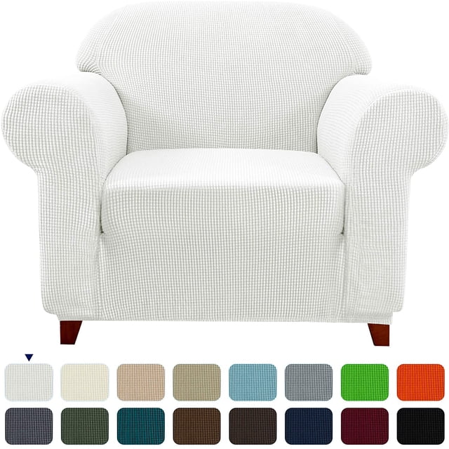 Subrtex 1-Piece Stretch Sofa Slipcover Non Slip Couch Cover, Texture Grid Pattern