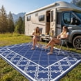 thumbnail image 4 of Reversible Outdoor Rug, Waterproof Plastic Straw Mat – Durable, UV-Resistant, Easy-Clean, Non-Shedding Patio Carpet for Deck, Porch, Balcony, Backyard, Camping, RV Use, 4 of 8