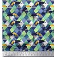 thumbnail image 1 of Soimoi Poly Georgette Fabric Check & Toucan Bird Print Fabric by The Yard 52 Inch Wide, 1 of 3