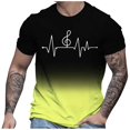 thumbnail image 3 of LUOGENLI T-shirts pour Homme pour Hommes T-Shirt à Imprimé Numérique Col Rond Manches Courtes T-Shirt T-shirts pour Hommes T-shirts Graphiques TTG Grand Jour de la Saint-Patrick T-shirts pour Hommes T-shirts Graphiques Jour de la Saint-Patrick Jaune P, 3 of 4
