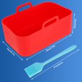 thumbnail image 2 of MesaSe 2 Pcs Casserole en Silicone pour Friteuse à Air Chaud Compatible avec les Friteuses à Double Panier Ninja Doublure Réutilisable pour Friteuse à Air avec Poignée Brosse à Huile Tapis de Cuisson en Silicone pour Friteuse à Air, 2 of 7