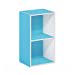 thumbnail image 3 of Furinno Luder Bookcase / Book / Storage, 2-Tier Cube, Light Blue/White, 3 of 15