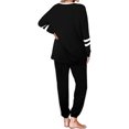 thumbnail image 4 of Innerwin Jogger Set Long Sleeve Ladies Sweatsuits Jogging Pullover Loungewear Two Piece Outfit Black XL, 4 of 7