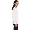 thumbnail image 2 of Bella Canvas Womens Jersey Long Sleeve Tee, S, White, 2 of 3