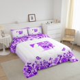 thumbnail image 3 of Erosebridal Letter Initial Bedding Twin Comforter Set,Monogrammed Personalized Down Comforter,Flower Decor,Reversible,Lightweight,2-Piece, 3 of 8