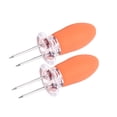 thumbnail image 1 of Braveheart 2pcs Brochette de Maïs Brochette en Acier Inoxydable avec Poignées en Silicone, Orange, 1 of 9