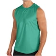 thumbnail image 2 of Jusqu'à 50 % de Rabais Horkkom Débardeur pour Homme Été Couleur Unie Col Ras du Cou Chandails Sans Manches pour Muscles Décontracté Extérieur Entraînement, 2 of 6