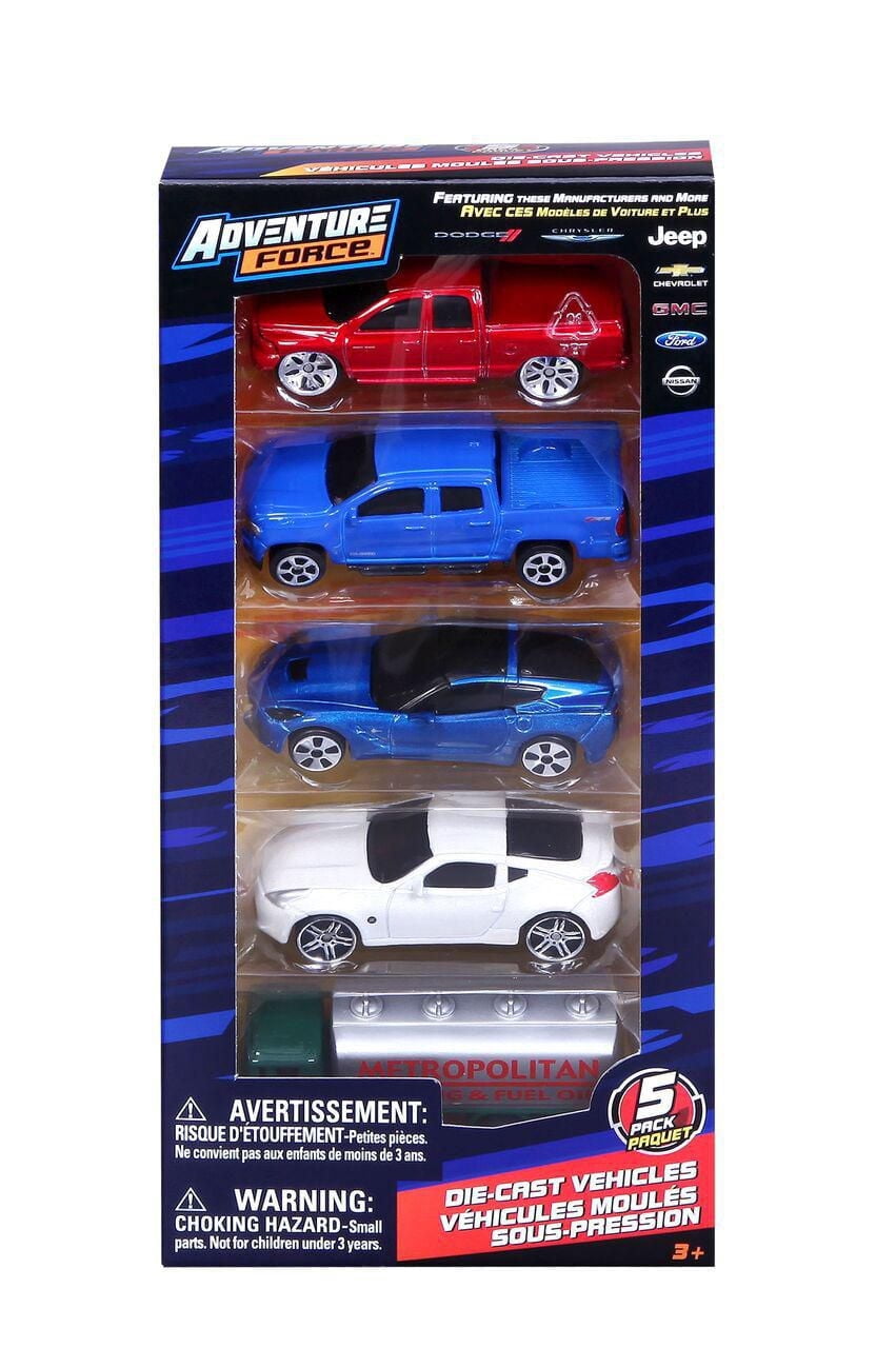 Véhicule coulé sous pression 3 po Adventure Force de Maisto emballage de 5
