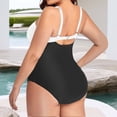 thumbnail image 4 of Womens Plus Size Bathing Suit Color Block Bathing Suits Womens Swimsuits 1 Piece Plus Size Beach Swimsuit, 4 of 5