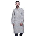 thumbnail image 1 of Atasi Kurta Imprimé pour Hommes Col Mandarin Popeline de Coton Kurta Chemise Décontractée, 1 of 7