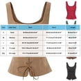 thumbnail image 3 of BLVB Hauts Corset Renaissance Femmes Médiéval Sans Manches Gilet Tenue Western Grande Taille Corsage à Lacets, 3 of 4