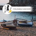 thumbnail image 3 of CHUANK 4 Claws Folding Anchor Metal Marine Foldable Anchor for Canoes Kayaks Sailboats (Random Color Rope), 3 of 6