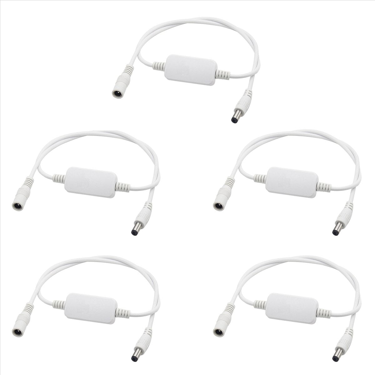 5X 24 Hour Auto Reboot Router Routing Timer Reset Tool DC Power Timing Fiber Modem Router DC Power Manager White,5 x Router restart line,White