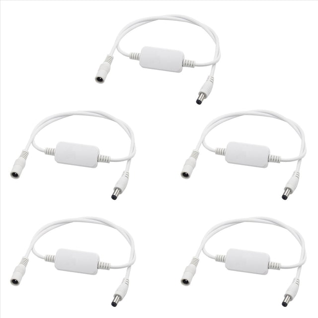 5X Outil de Réinitialisation de Routeur à Reboot Automatique 24 Heures, Minuterie de Routage, Minuterie d'Alimentation CC, Modem Fibre pour Routeur, Gestionnaire d'Alimentation CC, Blanc, 5 x Ligne de Redémarrage de Routeur, Blanc