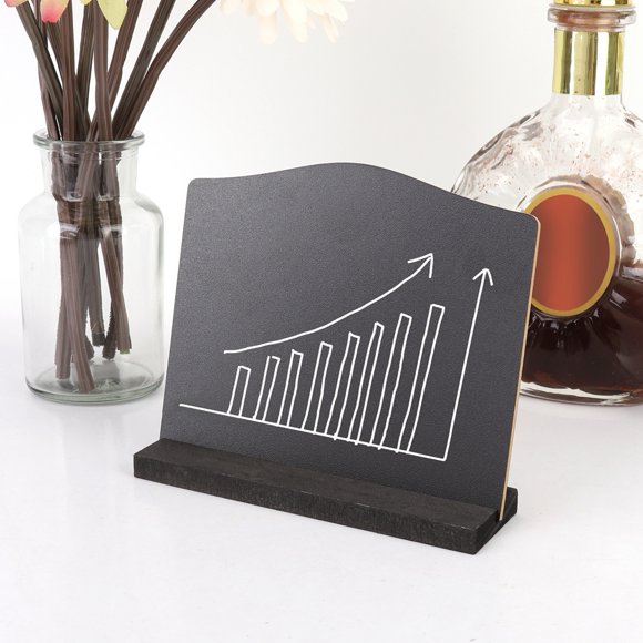 Small Rectangle Chalkboards, Mini Chalkboard Compact And Lightweight With Base Stand For Weddings Birthday Parties For Food Table Tents