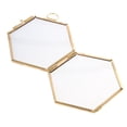 thumbnail image 1 of simhoa Modern Antique Hexagon Metal Glass Hanging Floating Photo Frame Wall Decor copper, 1 of 8