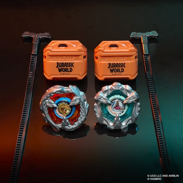 Beyblade X Jurassic World Collab T. Rex vs. Mosasaurus Multipack