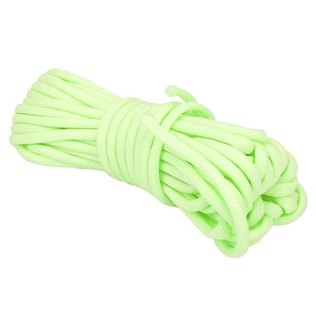 Corde Parachute de Camping 10 m à 9 Noyaux de Support, Cordon Lumineux pour Camping en Plein Air, Randonnée, Corde Parachute Fluorescente, Facile à Utiliser