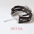 thumbnail image 3 of Surround Soccer Football Outlines Sports Bracelet Hand Strap Leather Rope Wristband Double Set, 3 of 3